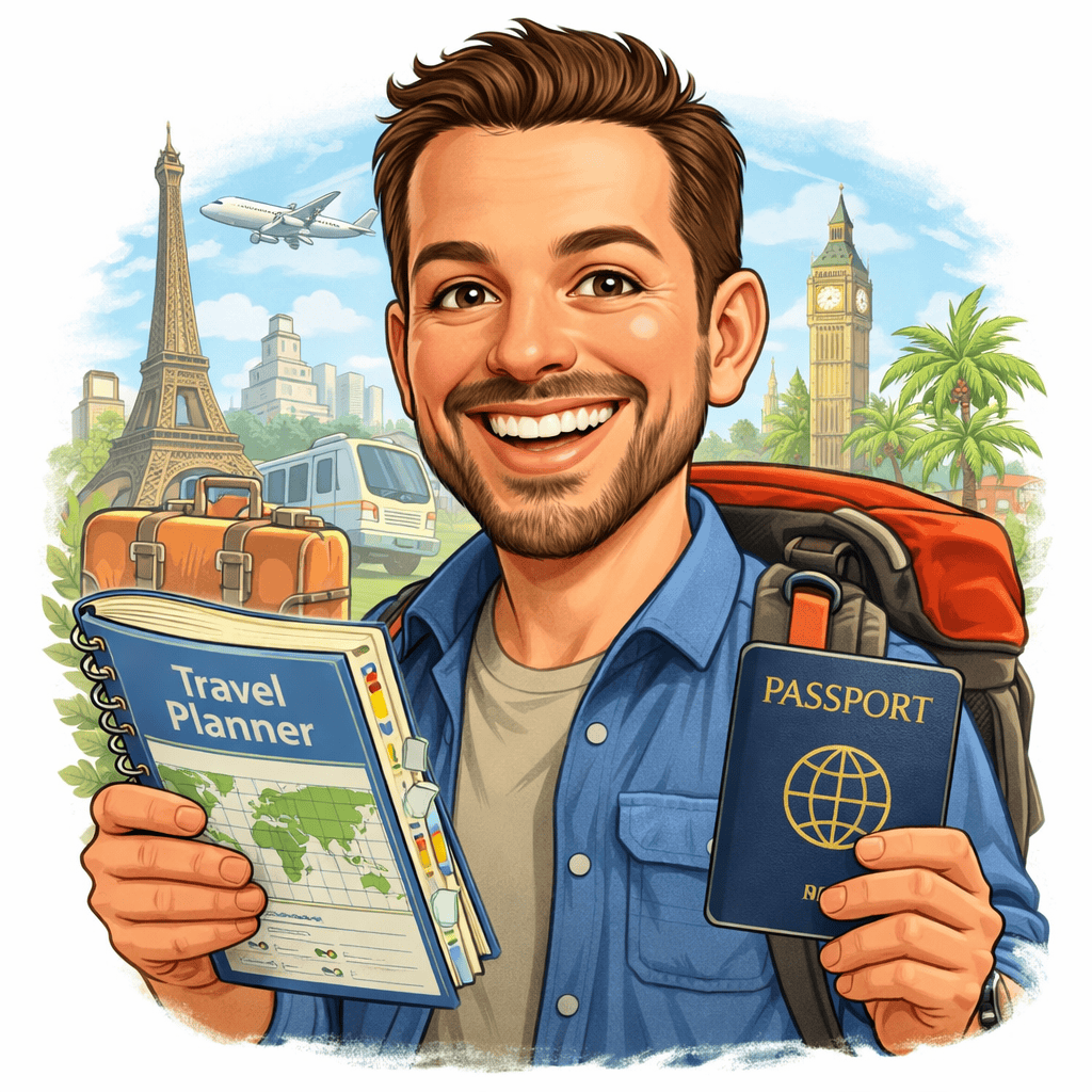 Travel planner, passport, travel enthusiast, travel planning, adventure, tourism, travel gear.