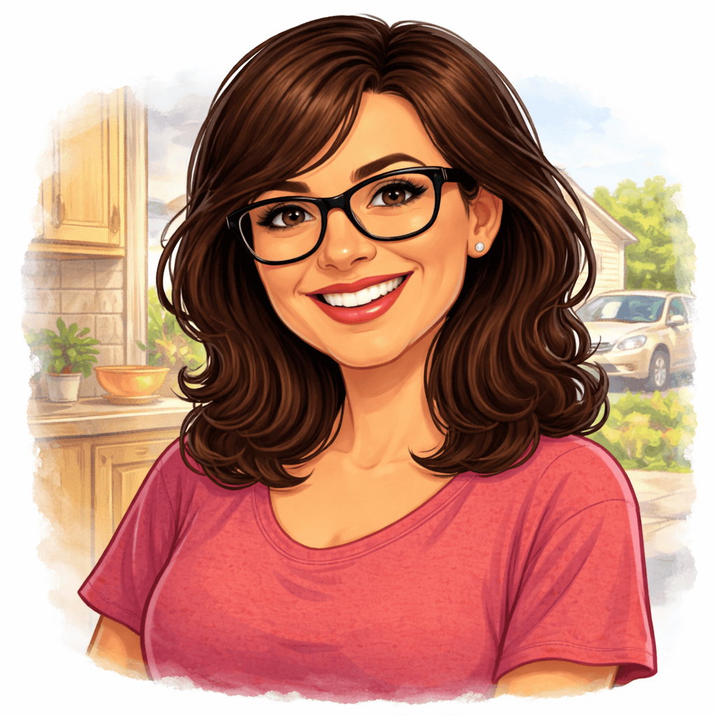 Illustration of a woman working from home with a laptop in a cozy kitchen setting.