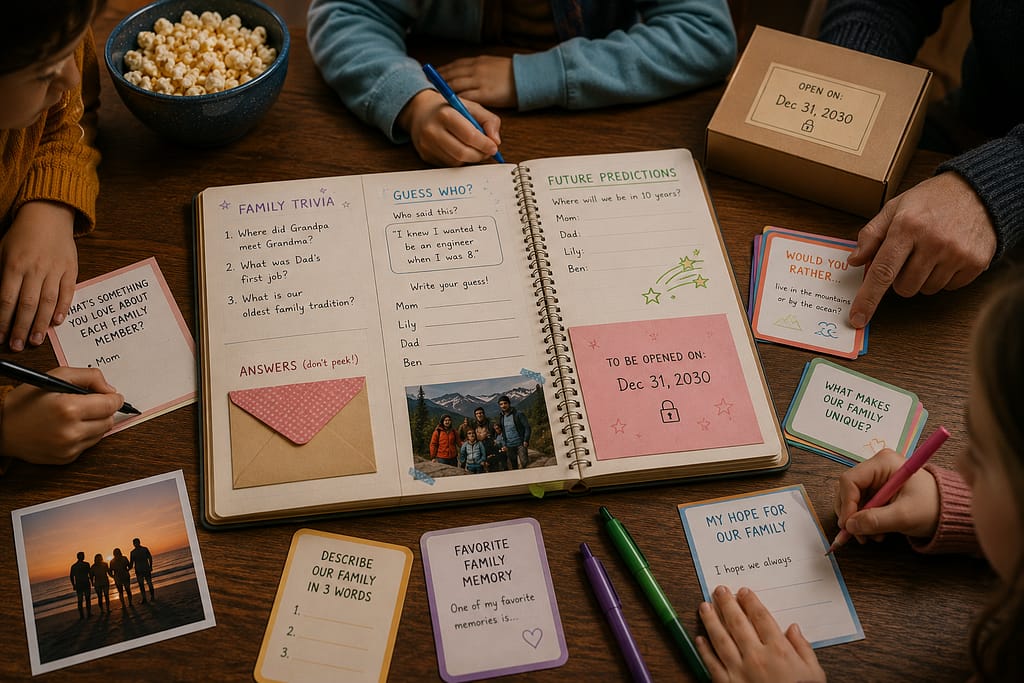 relationship journaling, family trivia